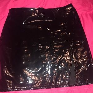 Vinyl Black Skirt